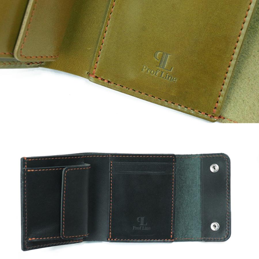 三つ折りミニウォレット ProfLine 栃木レザー 財布 本革 日本製 メンズ 男性 誕生日 プレゼント ミニ財布 革財布 ギフト 記念日 小さい 還暦 内祝 クリスマス | ブランド登録なし | 10