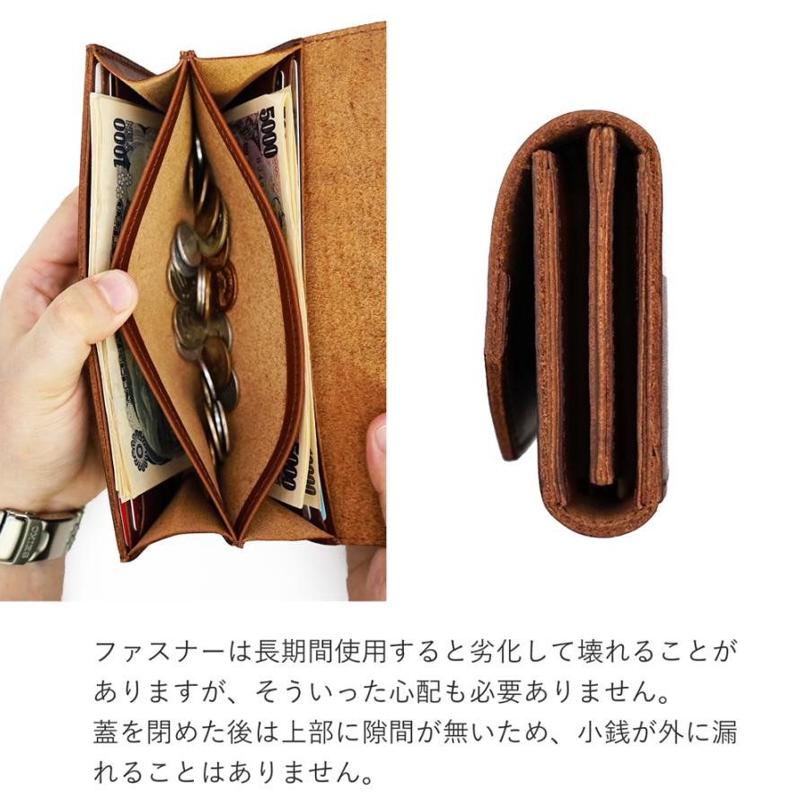 長財布 栃木レザー 本革 細型 財布 ProfLine 小銭入れ付き メンズ レディース スリム 日本製 牛革 ギフト 就職祝い 誕生日 革婚式 内祝い クリスマス | ブランド登録なし | 13