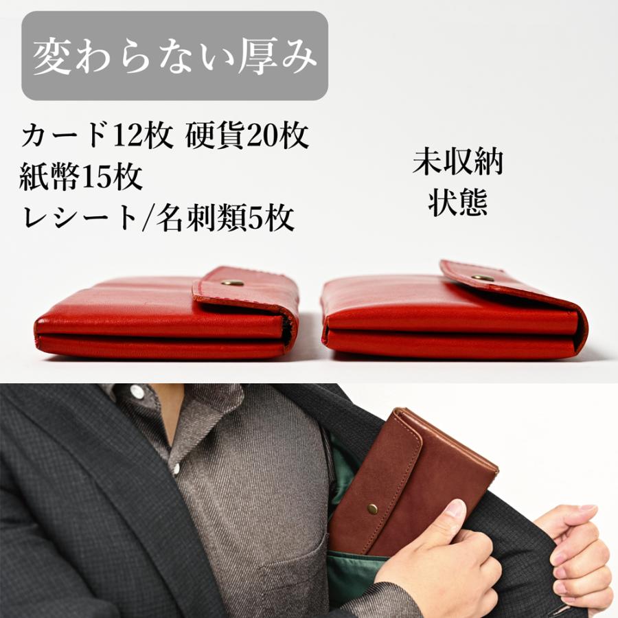 長財布 PEWallet 栃木レザー 本革 1万円札サイズ 細型 ProfLine 小銭入れ付き メンズ レディース スリム 日本製 ギフト 就職祝 誕生日 革婚式 内祝 クリスマス | ブランド登録なし | 15