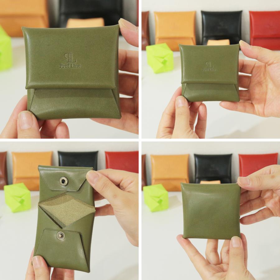 コインケース 【 名入れ 対応 】 折り菱-ORIBISHI- 栃木レザー 紙幣も入る 小銭入れ 革製 本革 メンズ プレゼント 革婚式 日本製 記念品 内祝い クリスマス | ブランド登録なし | 17