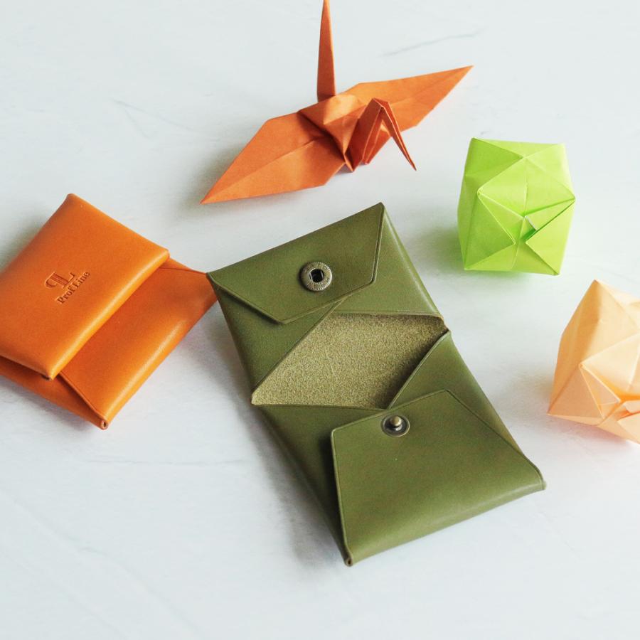 コインケース 【 名入れ 対応 】 折り菱-ORIBISHI- 栃木レザー 紙幣も入る 小銭入れ 革製 本革 メンズ プレゼント 革婚式 日本製 記念品 内祝い クリスマス | ブランド登録なし | 20