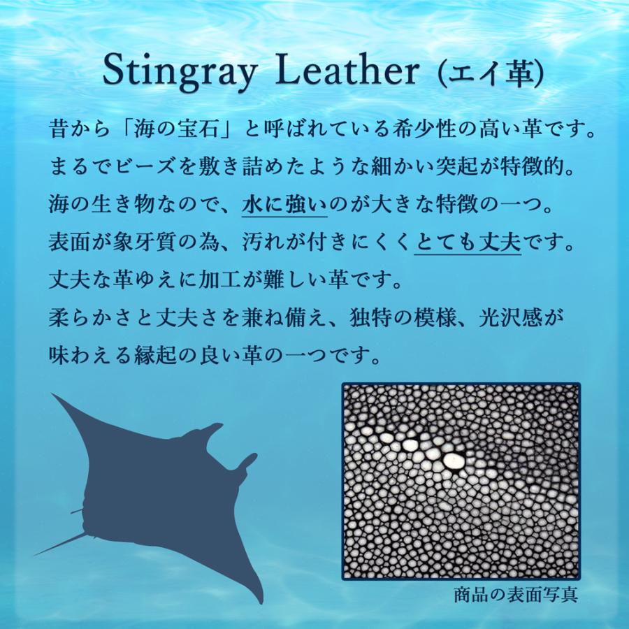 財布 エイ革 スティングレイ 本革 ファスナー コンパクト  AirTag DEEP ZONE 誕生日 プレゼント ギフト メンズ レディース クリスマス | ブランド登録なし | 06