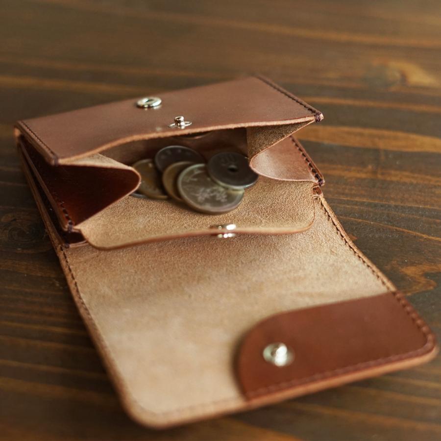 ミニ財布 【 送料無料 】革製 三つ折り 小さい財布 名入れ 栃木レザー 名入れギフト レディース メンズ ギフト 誕生日 革婚式 シンプル 内祝い | ブランド登録なし | 09