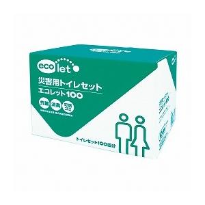 エコワン 災害用トイレセット　エコレット１００ ケース(4箱入)※使用期間(在庫品により2026年3月まで)