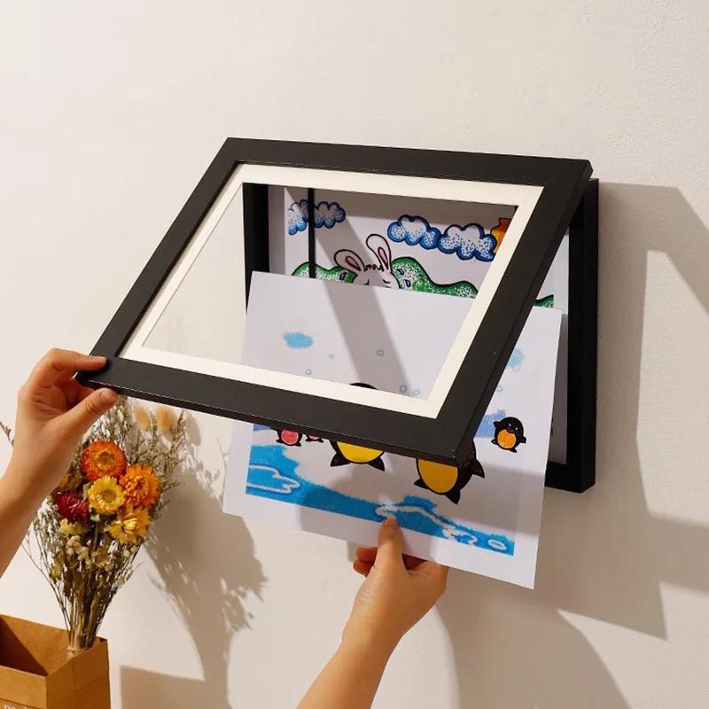 ☆展示＆たっぷり収納☆ 子供の制作物の保管に最適な作品展示パネル
