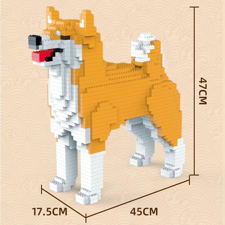☆等身大サイズ☆　レゴ　互換　犬　柴犬　動物　１/１サイズ　特大　４７センチ　ペット　おもちゃ　箱付き　_3