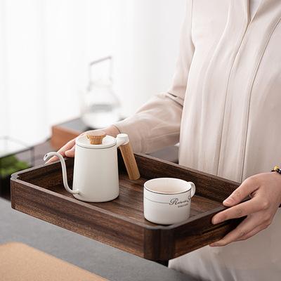 ☆天然木☆ お盆にもなる収納棚　３段ラック　トレー　長手盆　胡桃　ウォールナット　小物入れ　和風　日本　和室　リビング　卓上　茶道_2