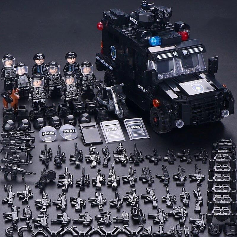 ☆国内発送☆ レゴ 互換 ミニフィグ 警察 特殊部隊 SWAT 装甲車