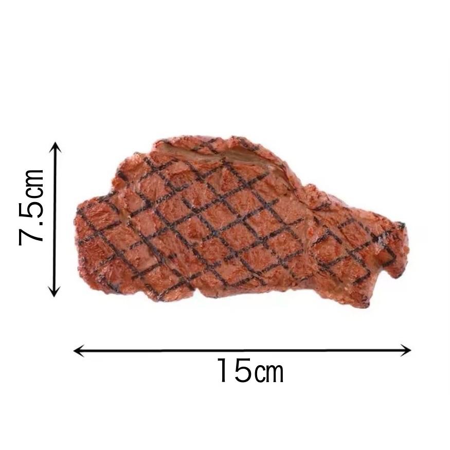 ☆リアルな見た目☆ 食品サンプル ステーキ お肉 牛肉 洋食 全長15cm