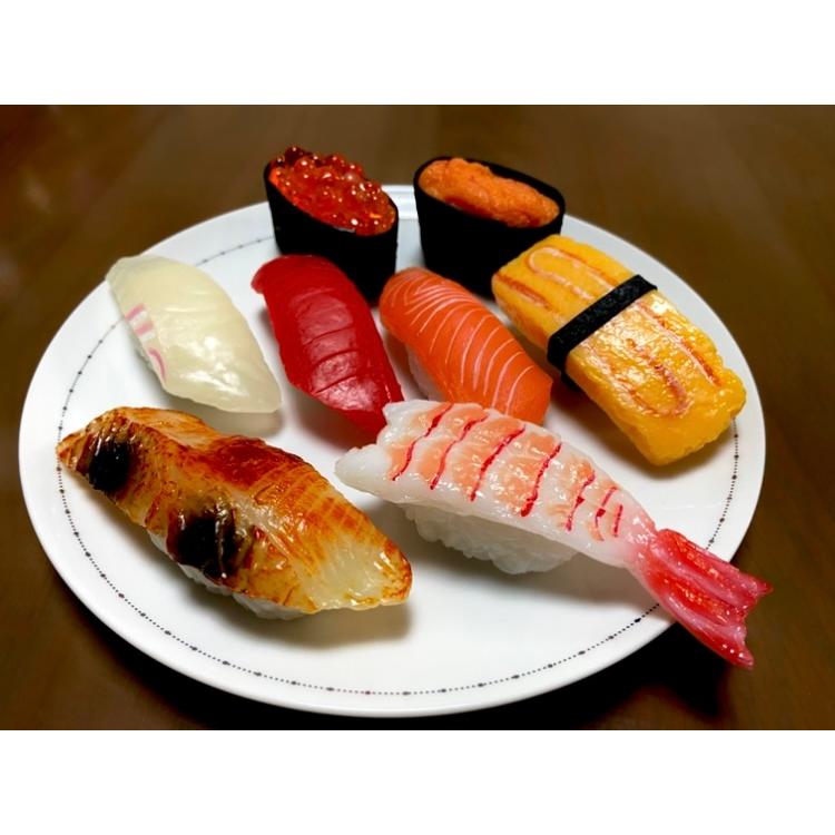 ☆リアルな見た目☆ 食品サンプル 8種類 寿司 スシ 握り 軍艦 実物大