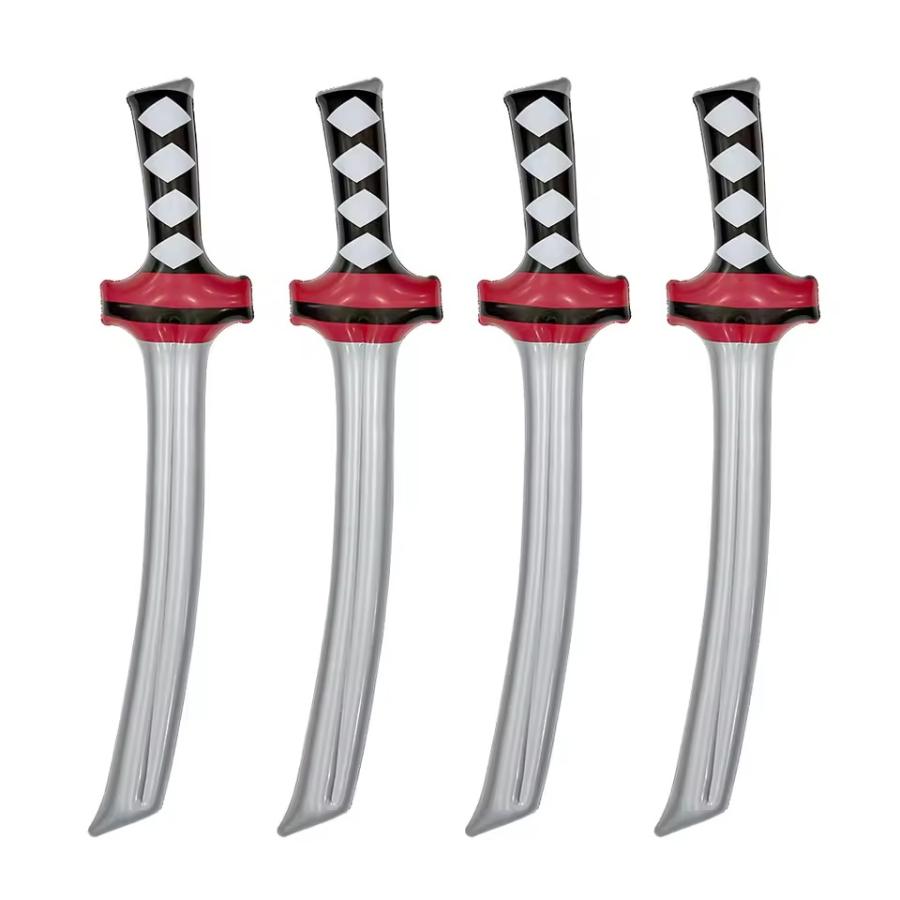 ☆4本セット☆ 日本刀 おもちゃ バルーン 風船 刀 剣 武器 75cm