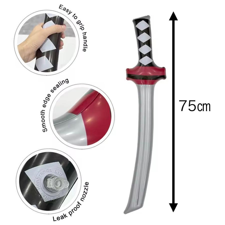 ☆4本セット☆ 日本刀 おもちゃ バルーン 風船 刀 剣 武器 ビニール