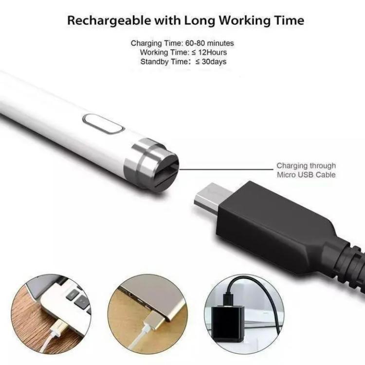 ☆国内発送☆ 最安値 スタイラス ペン タッチペン 極細 USB充電 1.45mm