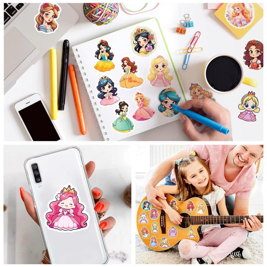 ☆50種類セット☆ シール 大量 プリンセス お姫様 防水 ステッカー