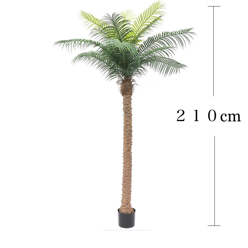 ☆全長210cm☆ 特大 フェイクグリーン 造花 屋外＆屋内 ヤシの木 椰子