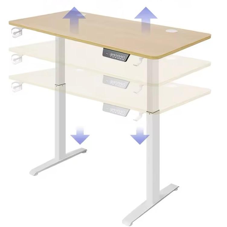 ☆電動昇降テーブル☆ 机 デスク 白色 ホワイト 横幅120cm×奥行60cm