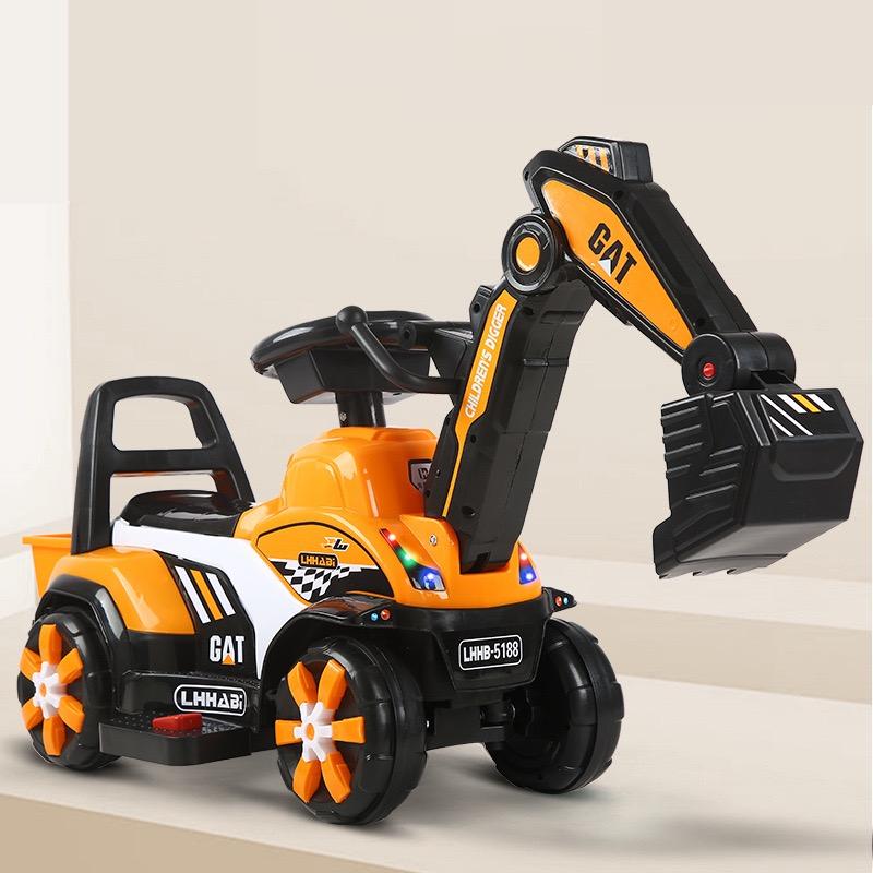 子供用電動ショベルカー超美品！ 電動乗用ショベルカー フル電動 音楽付き バケット操作 アーム可動