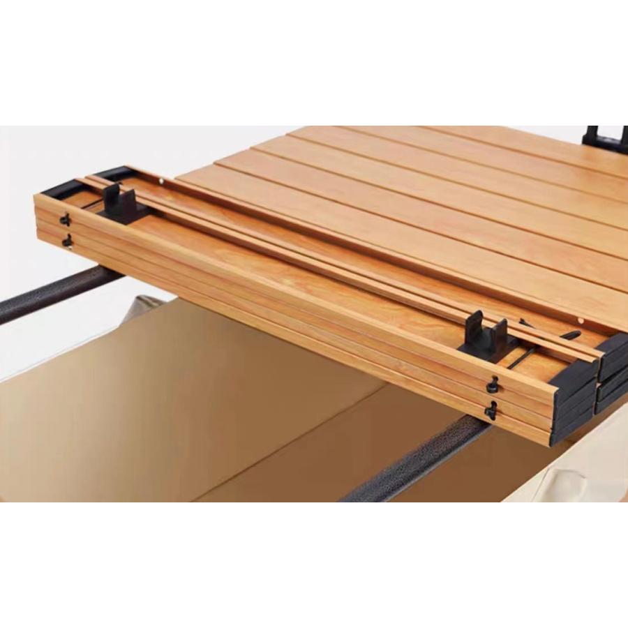 ☆天板の高さ調節可能☆ 大容量 机になるアウトドアワゴン 折り畳み式