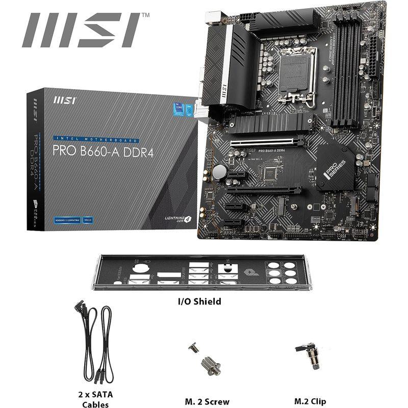 MSI PRO B660-A DDR4 マザーボード ATX Intel B660チップセット搭載 第12世代CPU(LGA1700)対応 PRO B660 DDR4 マザーボード ATX Intel B660チップセット搭載 第12世代CPU LGA1700 対応