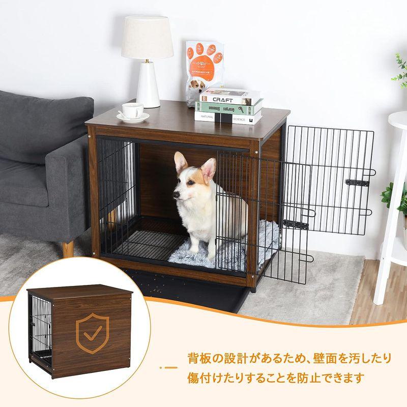 小型犬用ケージ 屋根付き 木製犬小屋 大きい おしゃれ ウッディサークル 室内 うさぎケージ すのこ/トレー付き 幅60cm 屋根付き 木製犬小屋 大きい おしゃれ ウッディサークル 室内 うさぎケージ すのこ/トレー付き 幅60cm