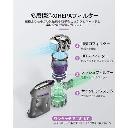 掃除機 コードレス2024進級版 45000pa超強力吸引コードレス