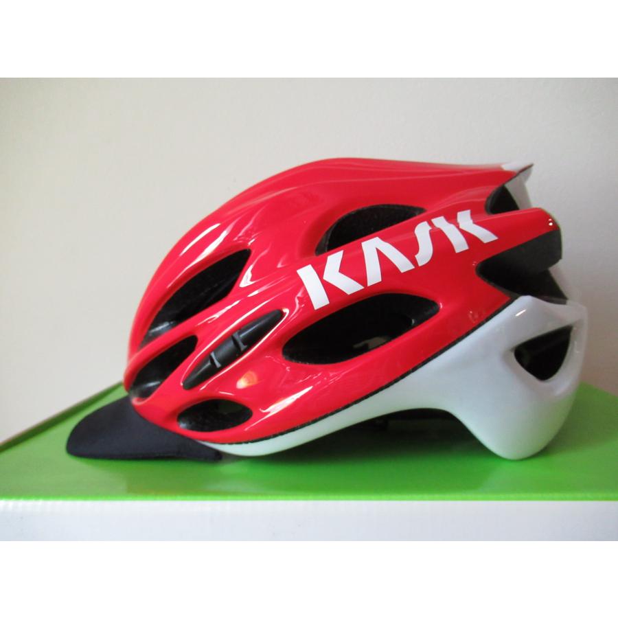 KASK MOJITO X PEAK バイザー付き Mサイズ(52-58cm)Red/White KASK MOJITO X PEAK バイザー付き Mサイズ(52-58cm)Red/White