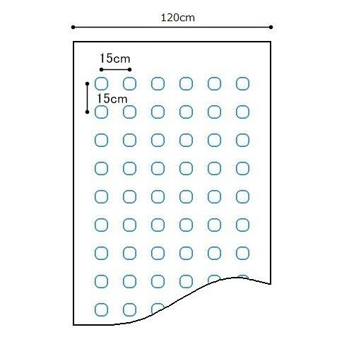 黒ホールマルチ　厚さ0.02mm×幅120cm×長さ200m×孔45mm　規格2615｜nns｜02