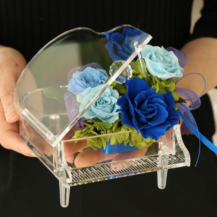 プリザーブドフラワー 花束 × ピアノ バラ 枯れない 花 母の日 ギフト プレゼント 贈り物 赤 ケース入り ローズ 薔薇 ピンク レッド ブルー 送料無料 造花 花束 |  | 06