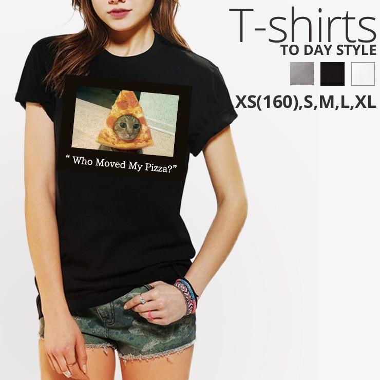 Tシャツ メンズ レディース 半袖 クルーネック プリントtシャツ おしゃれ おしゃれ かわいい ネコ Cat Pizza ピザ Who Moved My Pizza Dt4026 M No Other 通販 Yahoo ショッピング