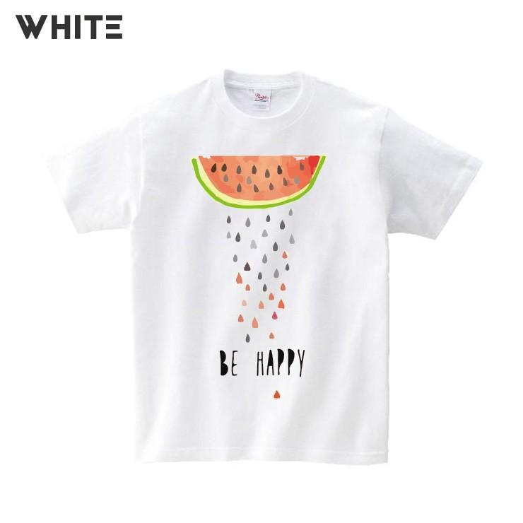 Tシャツ メンズ レディース 半袖 クルーネック プリントtシャツ おしゃれ 西瓜 すいか スイカ フルーツ 種 水彩 Be Happy Dt592 M No Other 通販 Yahoo ショッピング