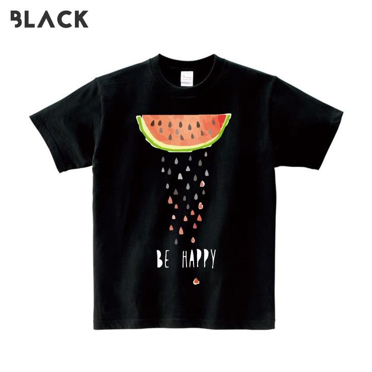 Tシャツ メンズ レディース 半袖 クルーネック プリントtシャツ おしゃれ 西瓜 すいか スイカ フルーツ 種 水彩 Be Happy Dt592 M No Other 通販 Yahoo ショッピング