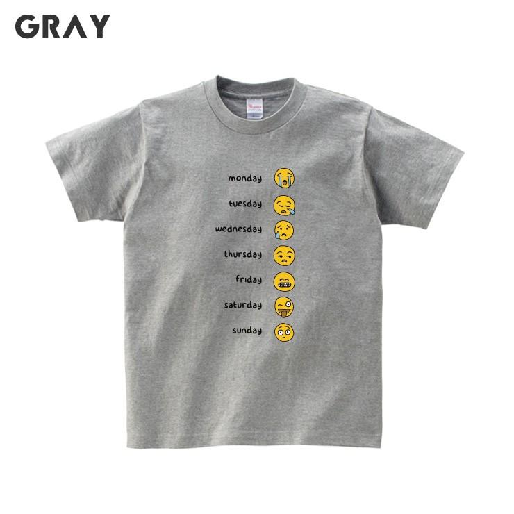 Tシャツ メンズ レディース 半袖 クルーネック プリントtシャツ おしゃれ 顔文字 絵文字 一週間 7デイズ Days ユニーク おもしろ Dt9525 M No Other 通販 Yahoo ショッピング