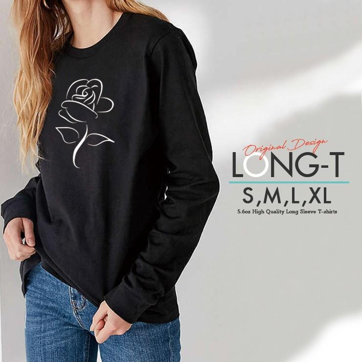 ロンt レディース 長袖 Tシャツ メンズ トップス ペア リンクコーデ シンプルだから合わせやすい おしゃれ かわいい バラ ローズ Rose 模様 シンプル Longt4048 No Other 通販 Yahoo ショッピング