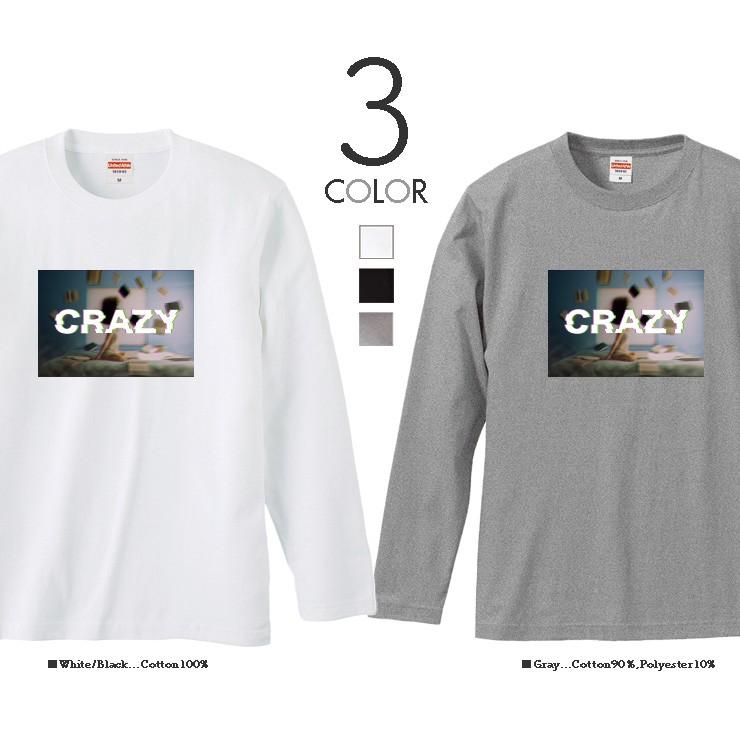 ロンt レディース 長袖 Tシャツ メンズ トップス ペア リンクコーデ シンプルだから合わせやすい おしゃれ かっこいい 写真 フォト ノイズ Crazy Longt4063 No Other 通販 Yahoo ショッピング