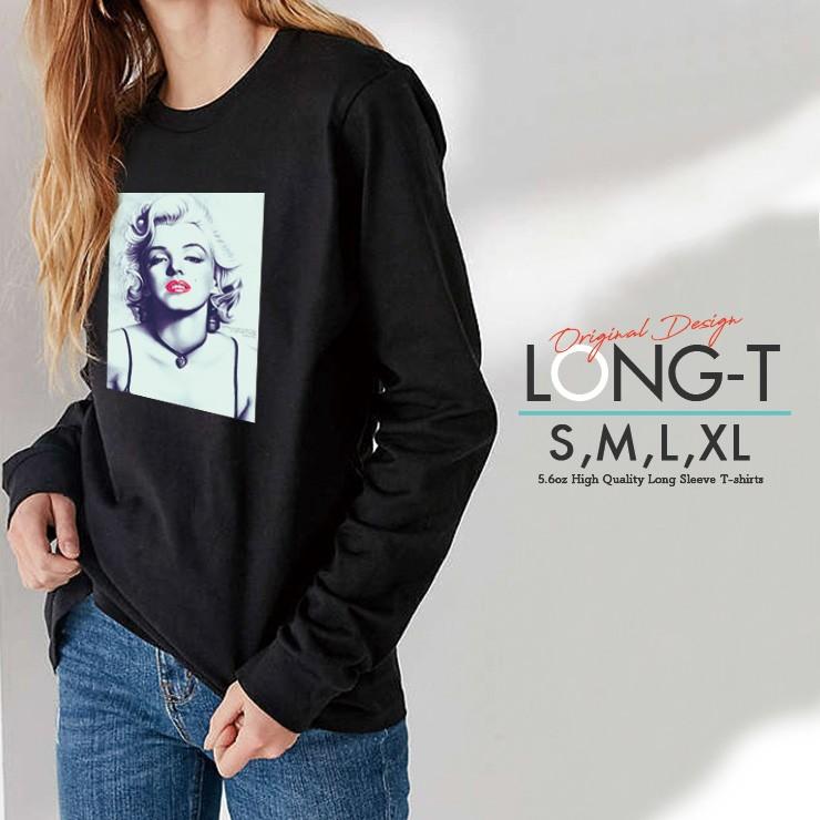 ロンt レディース 長袖 Tシャツ メンズ トップス ペア リンクコーデ シンプルだから合わせやすい マリリンモンロー Marilyn Monroe グラフィック 名言 Longt4115 No Other 通販 Yahoo ショッピング