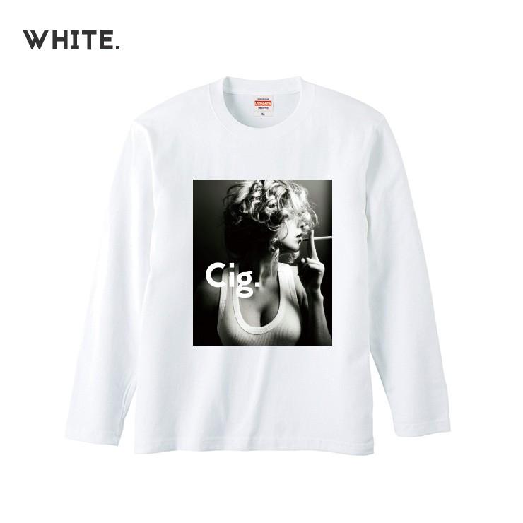 ロンt メンズ 長袖 Tシャツ レディース トップス ペア Photo Cig タバコを吸う女性 大人かわいい セクシー かっこいい Longt539 M No Other 通販 Yahoo ショッピング