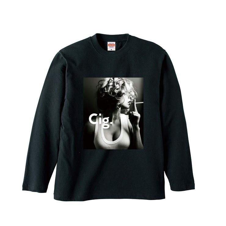 ロンt レディース 長袖 Tシャツ メンズ トップス ペア Photo Cig タバコを吸う女性 大人かわいい セクシー かっこいい Longt539 W No Other 通販 Yahoo ショッピング
