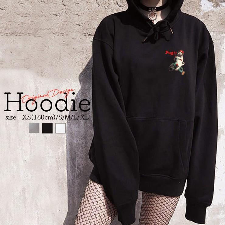 パーカー メンズ レディース スウェット プルオーバー 新作 おしゃれ フード 長袖 Hoodie ペア カップル おそろ お散歩パグ パグ 三輪車 Pug ワンポイント P628 M No Other 通販 Yahoo ショッピング