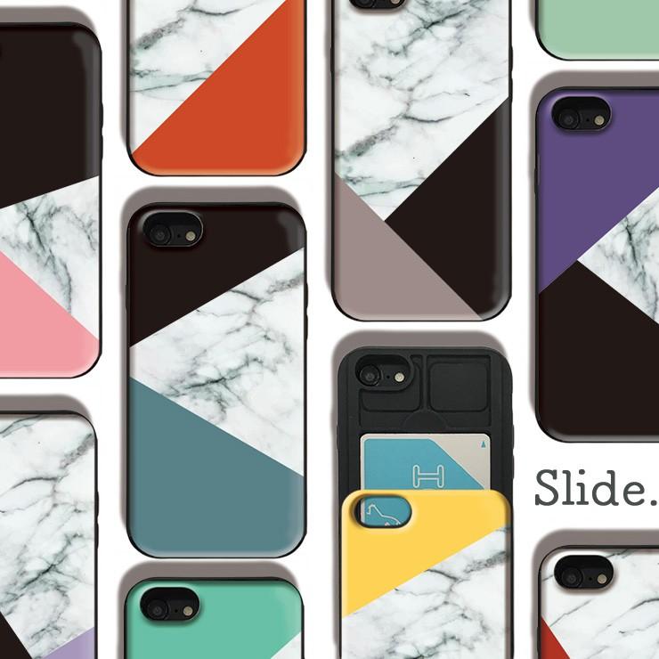 Iphone12 Pro Iphonese 第2世代 11pro Xs 8 ケース 耐衝撃 Galaxys9 カード収納 Icカード スライド マーブル 大理石 Marble バイカラー 選べる10デザイン Slide1006 No Other 通販 Yahoo ショッピング
