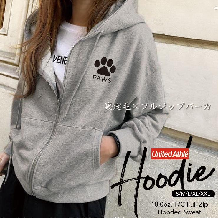 パーカー レディース メンズ スウェット パーカー ジップアップパーカー 裏起毛 長袖 Hoodie スウェット フード付き ペア S M L Xl Xxl 肉球 Paws Zip Dp1017 No Other 通販 Yahoo ショッピング