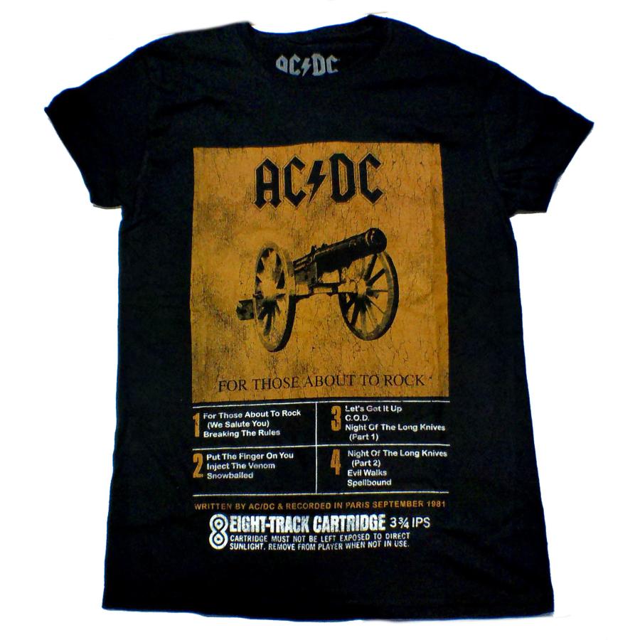 AC/DC】エーシーディーシー「FOR THOSE ABOUT TO ROCK TRACKS」Tシャツ