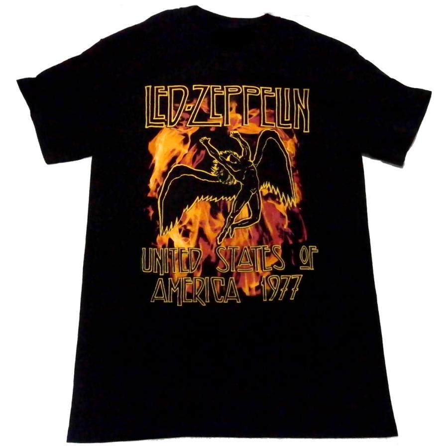 【LED ZEPPELIN】レッドツェッペリン「BLACK FLAMES」Tシャツ｜no-remorse