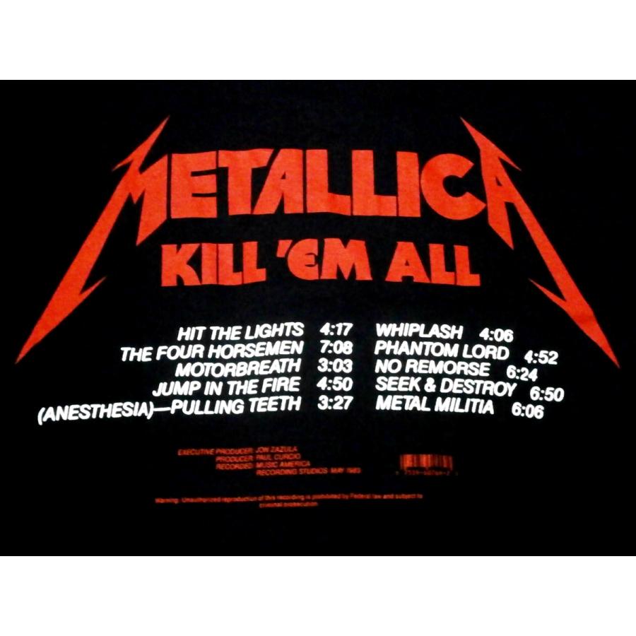 METALLICA】メタリカ「KILL 'EM ALL TRACKS」Tシャツ : NO-REMORSE