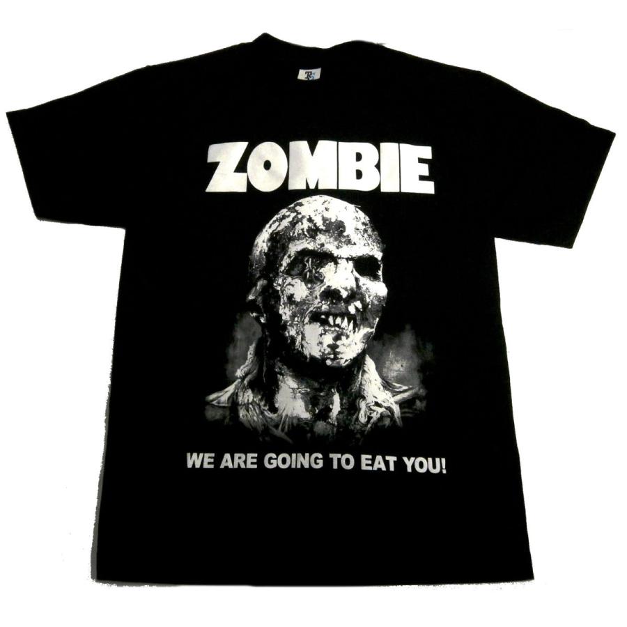 ビンテージ ホラー映画 サンゲリア ゾンビ ZOMBIE Tシャツ 黒 90年代 サンゲリア 映画 Tシャツ 【L】 ｜ ゾンビ ホラー