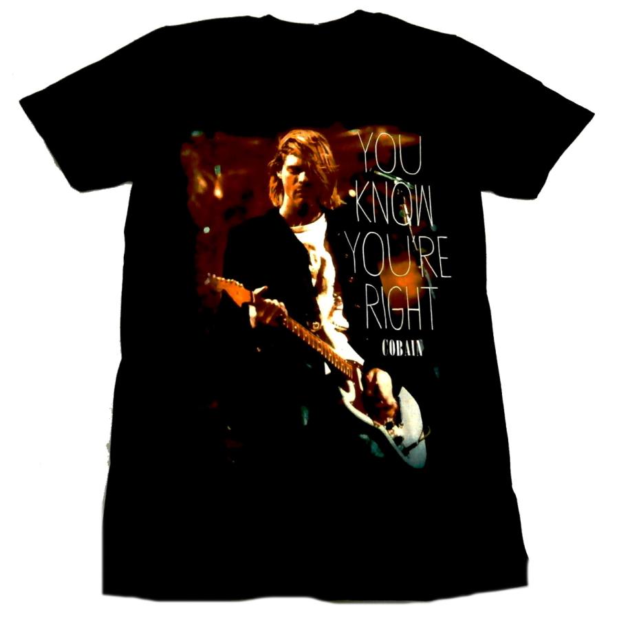 KURT COBAIN】カートコバーン「YOU KNOW YOU'RE RIGHT」Tシャツ : NO