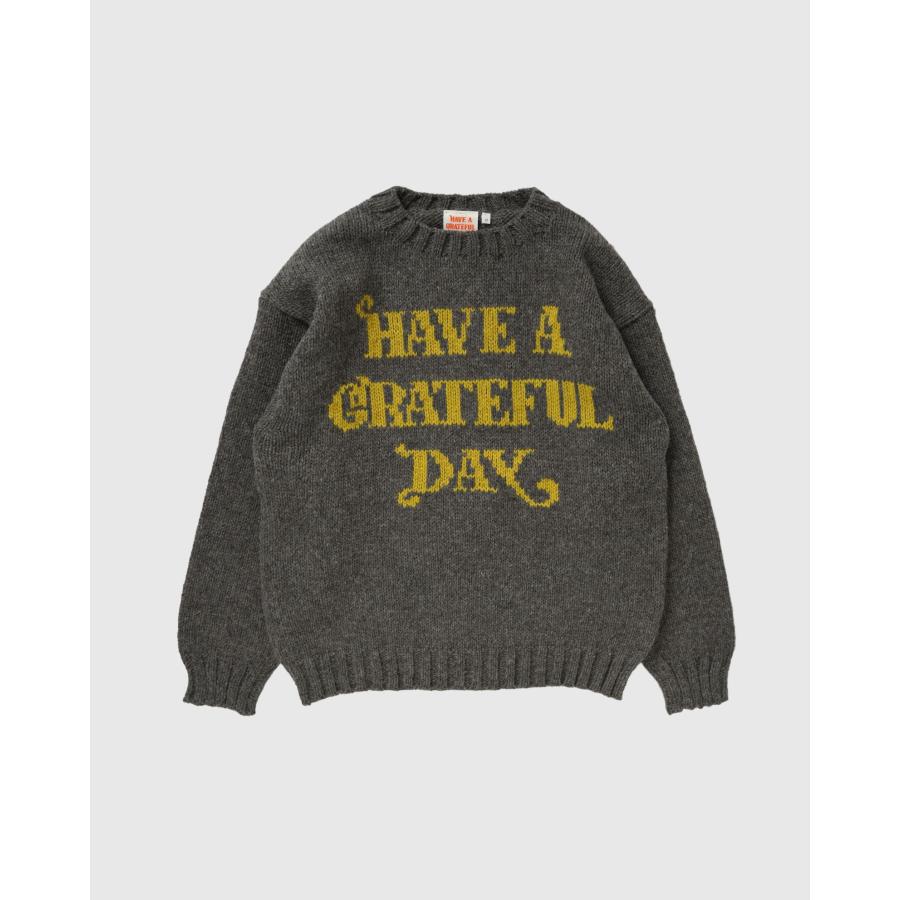 【SALE50OFF HAVE A GRATEFUL DAY】WOOL KNIT CREW GDK0171WLKT ハブアグレイトフルデイ