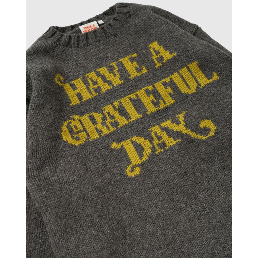 【SALE50OFF HAVE A GRATEFUL DAY】WOOL KNIT CREW GDK0171WLKT ハブアグレイトフルデイ