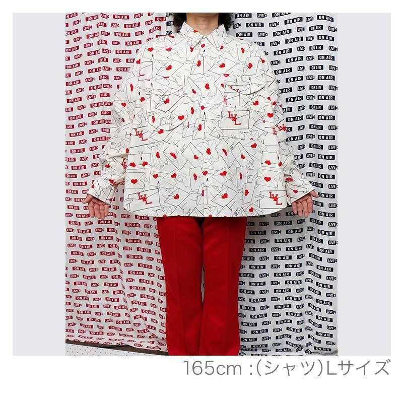 オオラカ LOVEドットシャツ 3 大きいサイズ 2XL O.K. 【O.K.】Total Pattern FISHING SHIRTS(LOVE LETTERS
