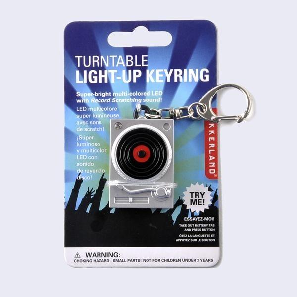 【KIKKERLAND】LightUp Keychain “Turntable” KKRL45 キッカーランド キーホルダー キーリング