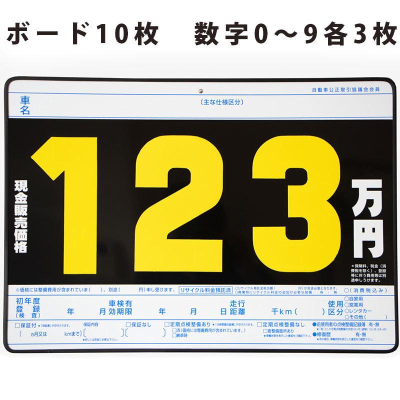 P1 プライスボード プライスセット 「ボード＝板：10枚・数字：30枚 0〜9各3枚」 価格表 プライス